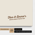 South Africa map as a Push Pin Map canvas in bronze with personalization and imprint of your name