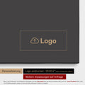 South Africa map as a Push Pin Map in dark gray with an imprint of a company logo