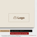 South Africa map as Push Pin Map in Desert Sand (Beige) with imprint of a company logo