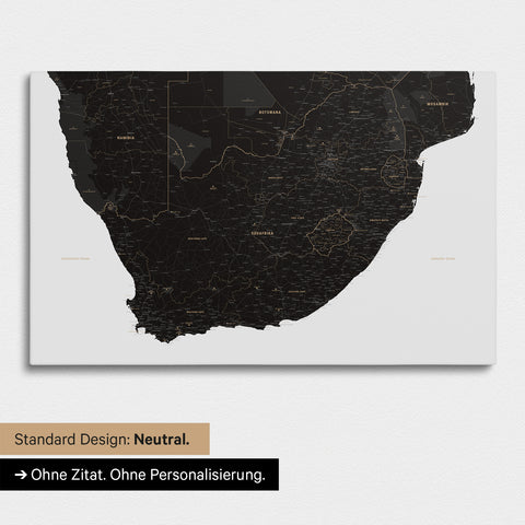 Neutral and simple standard version of a South Africa map as a Push Pin Map in Light Black
