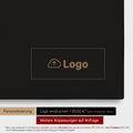 South Africa map as a Push Pin Map in Sonar Black (Black-Gold) with an imprint of a company logo