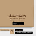 South Africa map as Push Pin Map in Treasure Gold with personalization as logo with family name