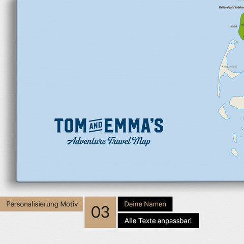 Topografische Dänemark-Karte TRAVEL® Pinn-Leinwand – Multicolor Topo