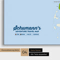 Detaillierte topografische Dänemark-Karte als Pinn-Leinwand in Multicolor Topo mit Personalisierung als Logo für die gesamte Familie