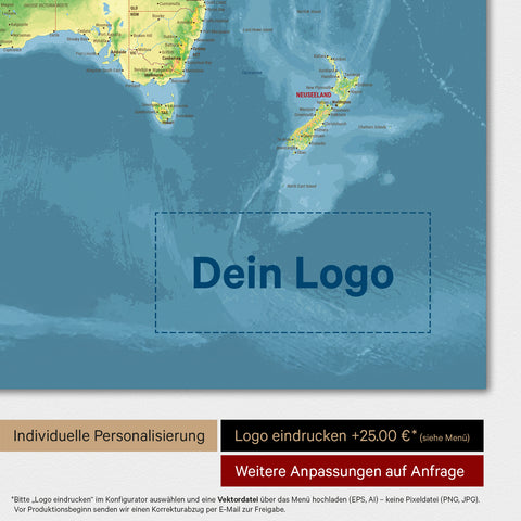 Magnetic TRAVEL® World Map Poster – Multicolor Topo