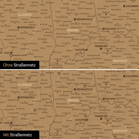 Magnetic USA Map TRAVEL® Magnet Board – in 21 Colors