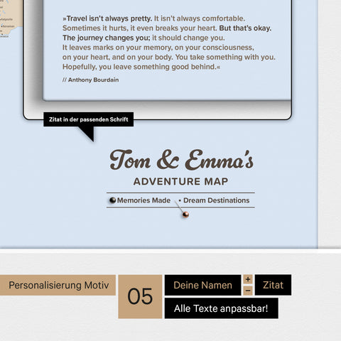 World Map ANTARCTICA® Push Pin Canvas (Pinboard) – Multicolor Atlas 