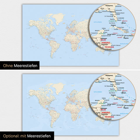 Magnetic TRAVEL® World Map Poster – Multicolor Classic