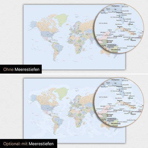 Magnetische Weltkarte TRAVEL® Magnetposter – Multicolor Atlas