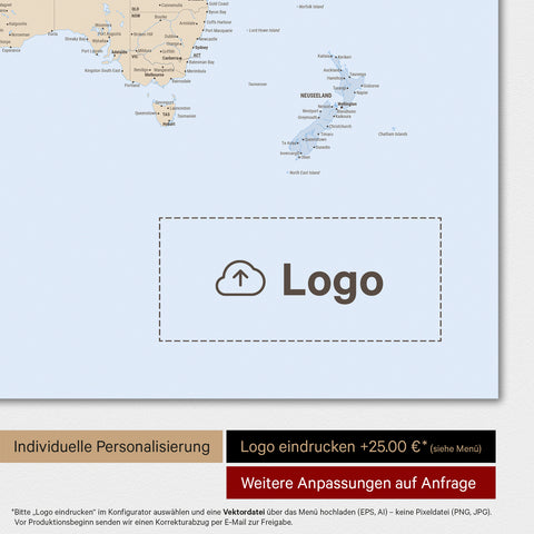 World Map TRAVEL® Design Premium Poster – Multicolor Atlas