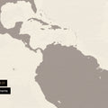 Foto-Tapete Weltkarte Leinwand in Braun-Grau ganz schlicht mit Landflächen